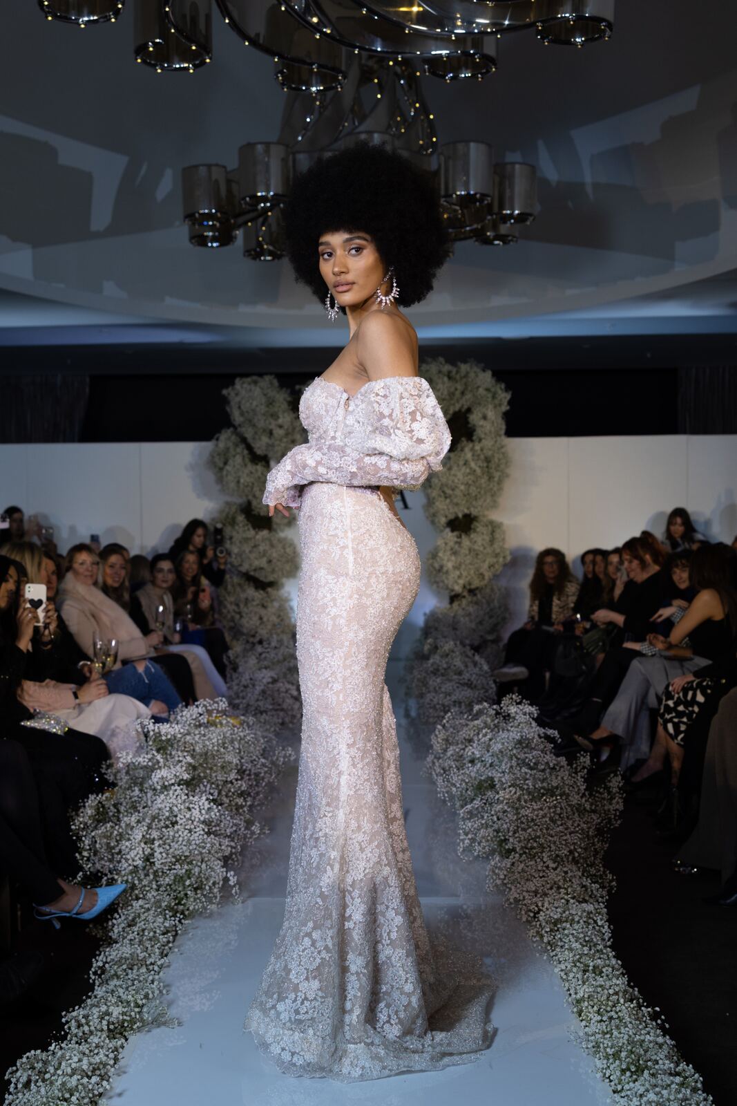 Editorial bridal runway styling in London