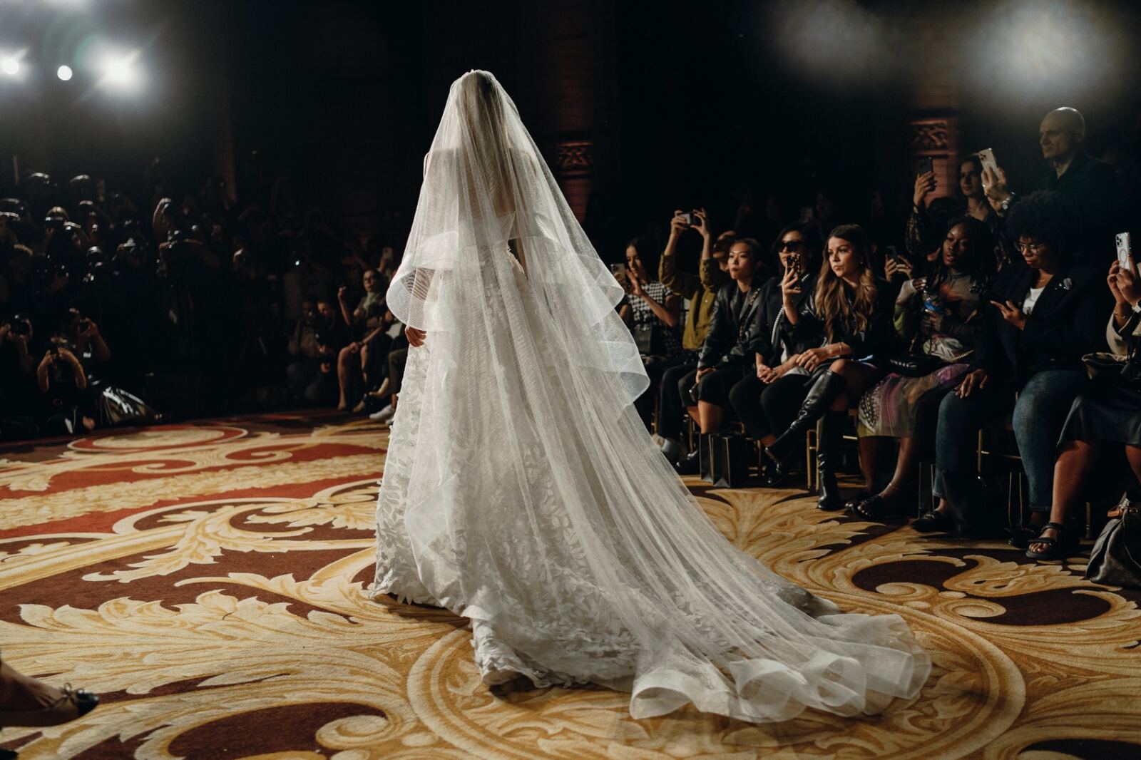 Bridal veil on runway